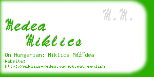 medea miklics business card